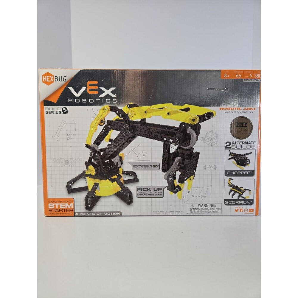 HEXBUG VEX Robotics Robotic Arm Construction Set 380+ Pieces STEM Open Box